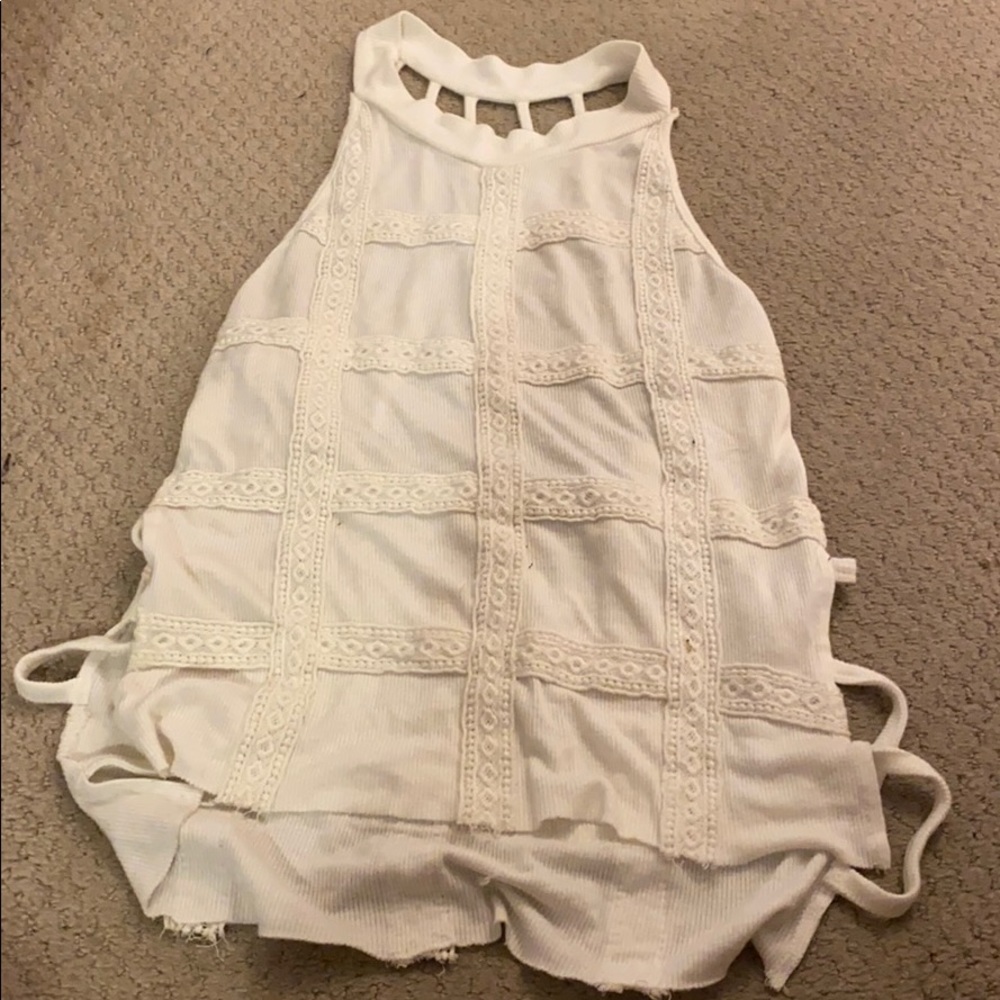 White tank with open back